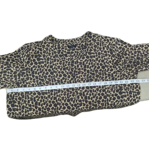 Talbots Women's Top XL Leopard Print Animal Goth Office Cocktail Classy Casual‎ - Picture 6 of 11